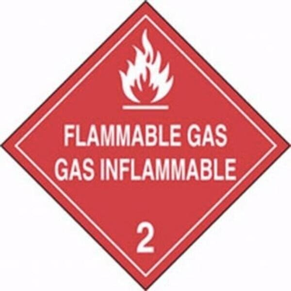 Accuform DOT PLACARD HAZARD CLASS 2 GASES MPLSP3RM25 MPLSP3RM25 - main